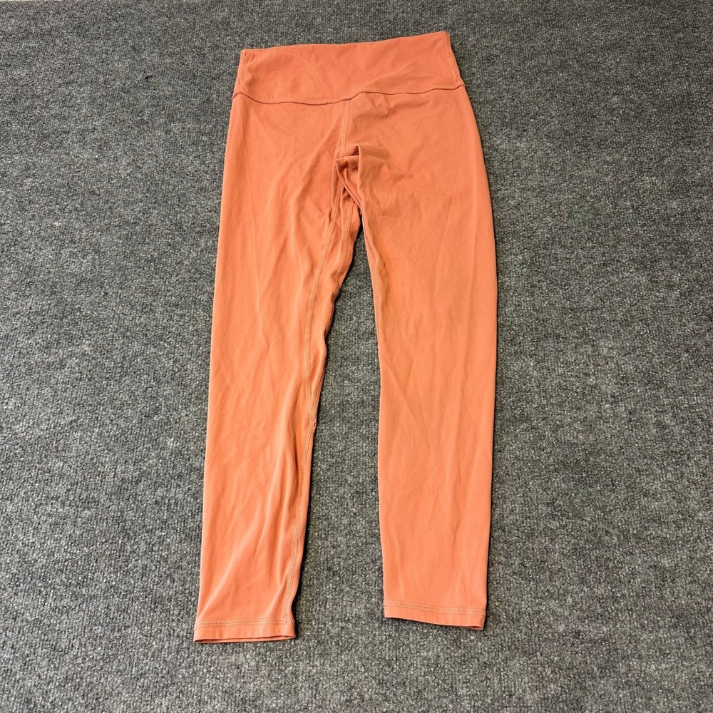 Lululemon Leggings Womens Size 4 Coral Orange High Rise Athletic Yoga Pants
